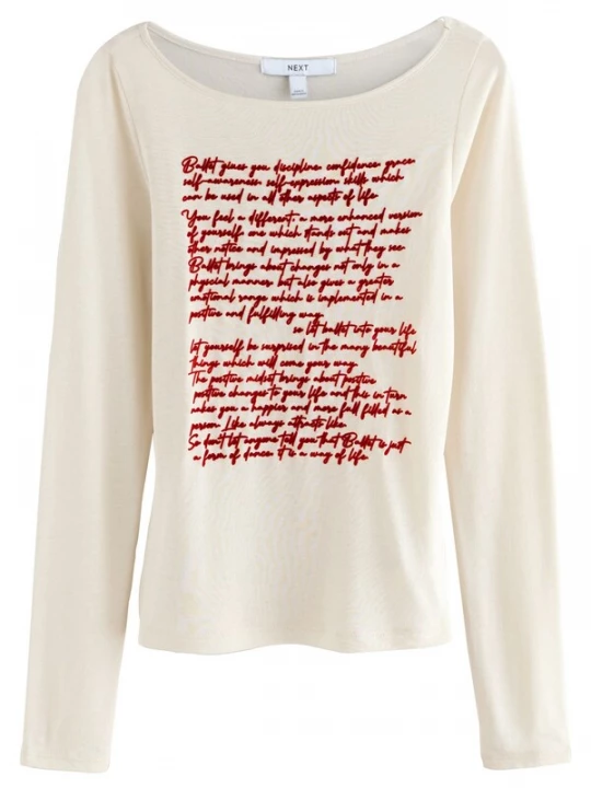 Foto van product Next Shirt ecru / donkerrood
