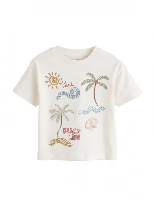 Foto van product Next Shirt ecru / duifblauw / olijfgroen / kersrood