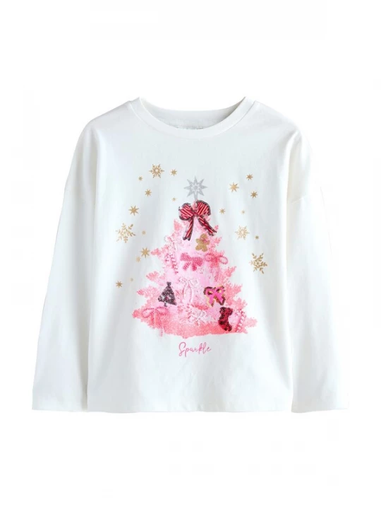 Foto van product Next Shirt ecru / goud / pink / zilver