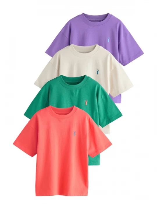 Foto van product Next Shirt ecru / groen / lila / oranje