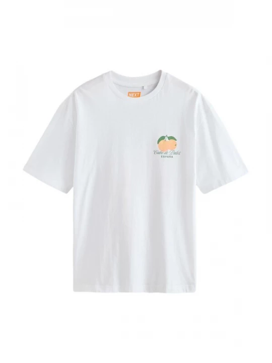 Foto van product Next Shirt ecru / hemelsblauw / koraal / lichtoranje
