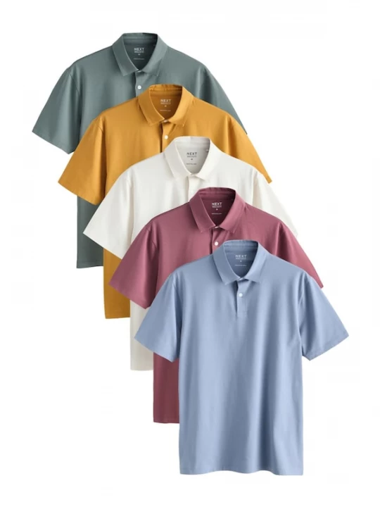 Foto van product Next Shirt ecru / lichtblauw / donkergeel / jade groen / magenta