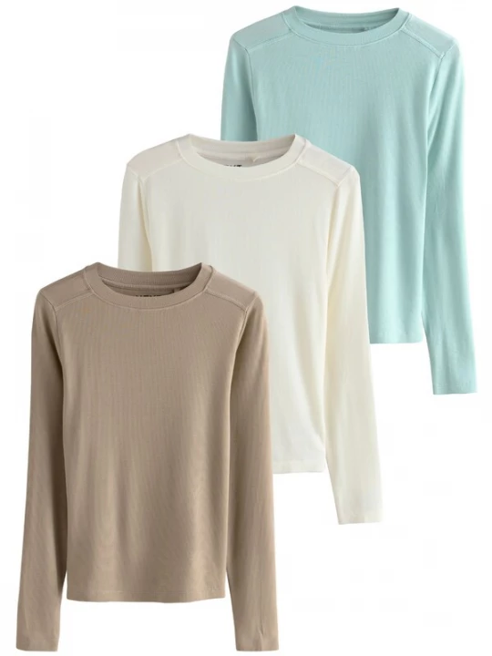 Foto van product Next Shirt ecru / lichtblauw / kaki