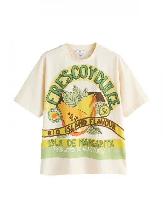 Foto van product Next Shirt ecru / lichtgeel / groen / oranje
