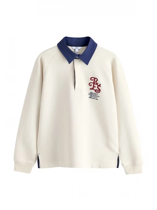 Foto van product Next Shirt ecru / navy / donkerrood