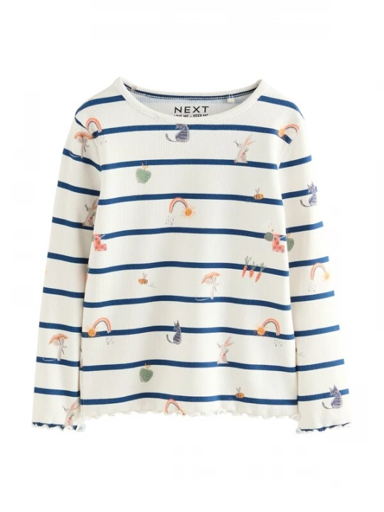 Foto van product Next Shirt ecru / navy / oranje