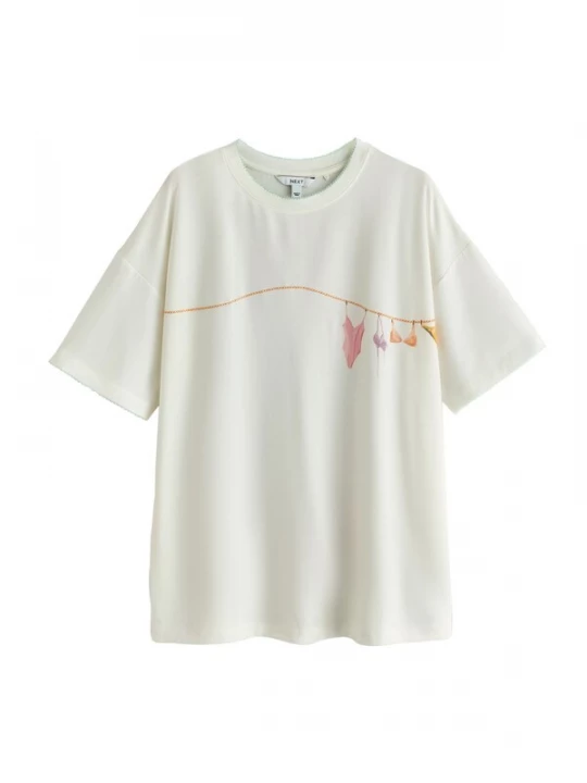 Foto van product Next Shirt ecru / oranje