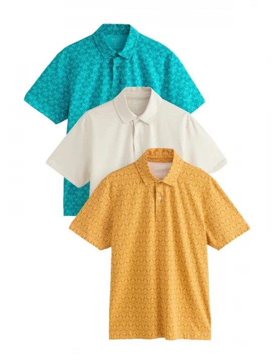Foto van product Next Shirt ecru / turquoise / honing / petrol