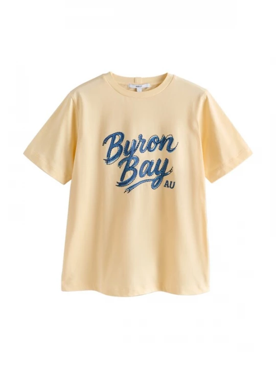Foto van product Next Shirt enziaan / pasteelgeel / zwart