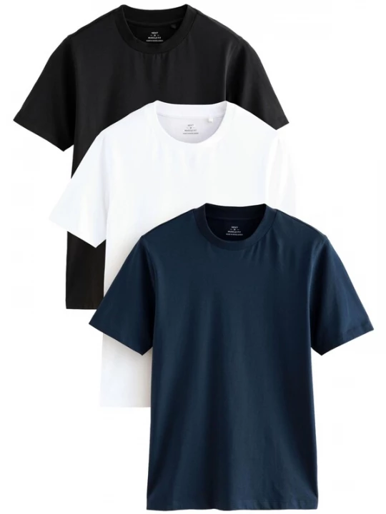 Foto van product Next Shirt 'Essential' marine / zwart / wit