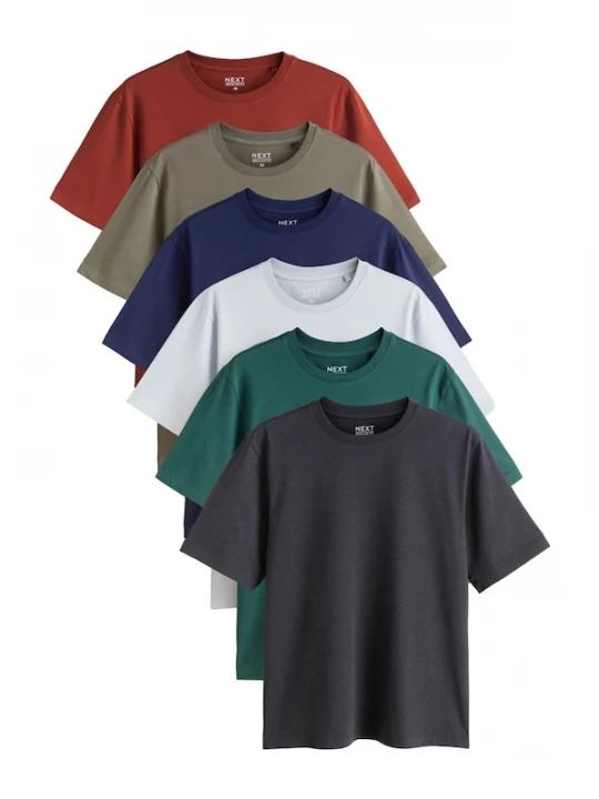 Foto van product Next Shirt 'Essential' navy / olijfgroen / spar / rood / zwart / wit