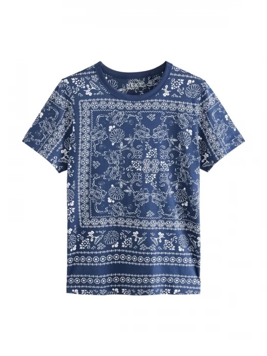 Foto van product Next Shirt 'Essentials' navy / wit