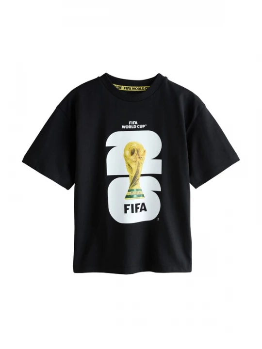 Foto van product Next Shirt 'FIFA World Cup' citroen / spar / zwart / wit