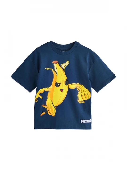 Foto van product Next Shirt 'Fortnite' navy / geel / lichtgeel / zwart