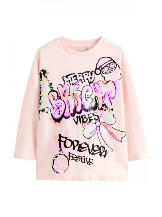 Foto van product Next Shirt fuchsia / rosa / rood / zwart
