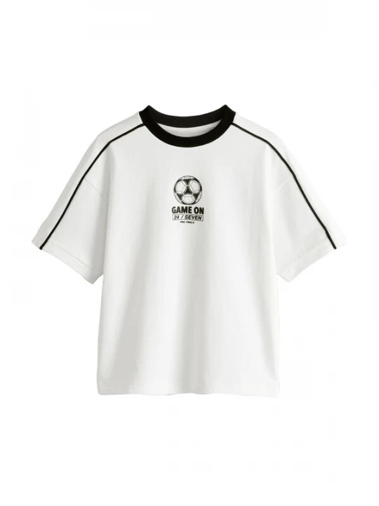 Foto van product Next Shirt 'Fußball' zwart / wit