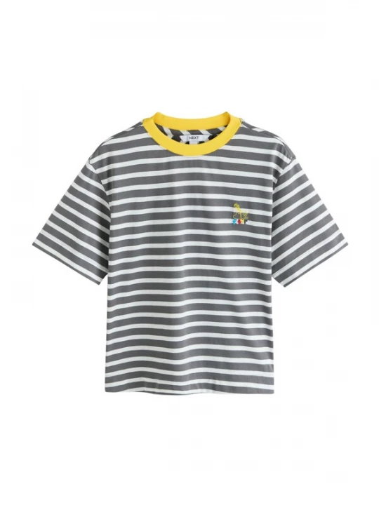 Foto van product Next Shirt geel / donkergrijs / wit