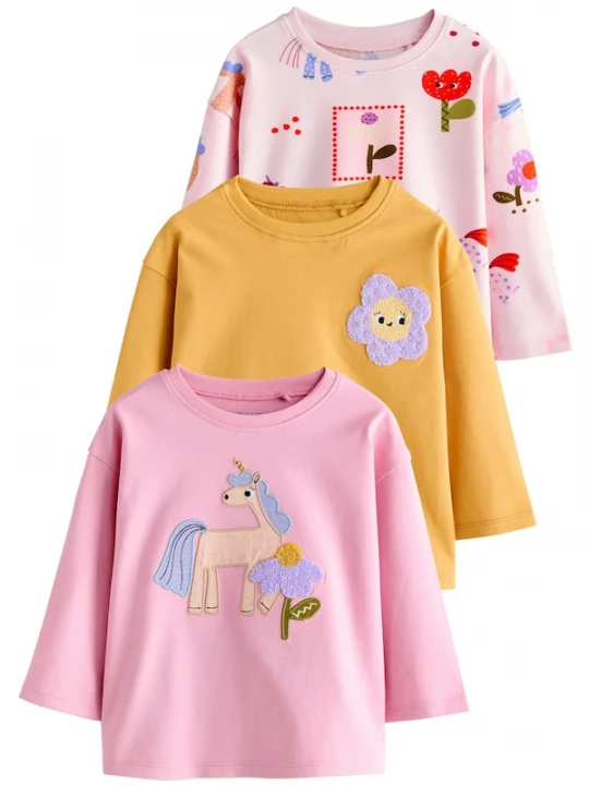 Foto van product Next Shirt geel / gemengde kleuren / rosa / lichtroze