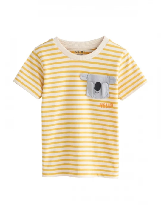 Foto van product Next Shirt geel / grijs / zwart / wit
