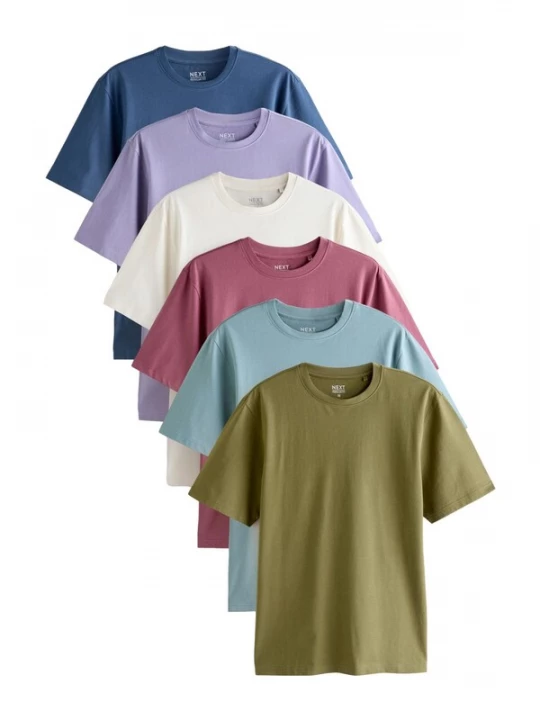 Foto van product Next Shirt blauw / groen / lila / oudroze / wit