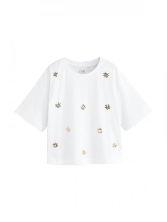 Foto van product Next Shirt goud / wit
