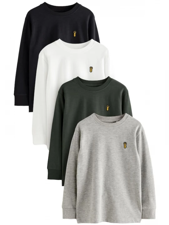 Foto van product Next Shirt grijs gemêleerd / donkergroen / zwart / wit