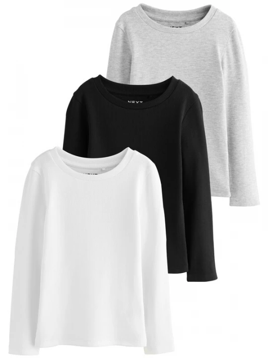 Foto van product Next Shirt grijs gemêleerd / zwart / wit