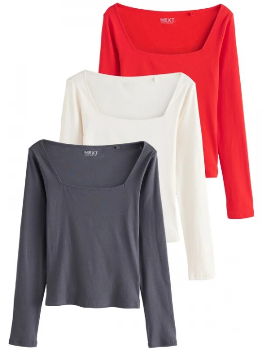 Foto van product Next Shirt grijs / rood / wit