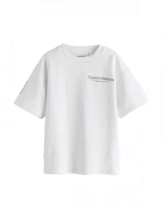 Foto van product Next Shirt grijs / wit
