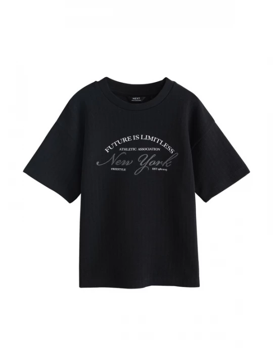 Foto van product Next Shirt grijs / zwart / wit