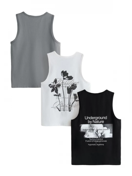 Foto van product Next Shirt grijs / zwart / wit