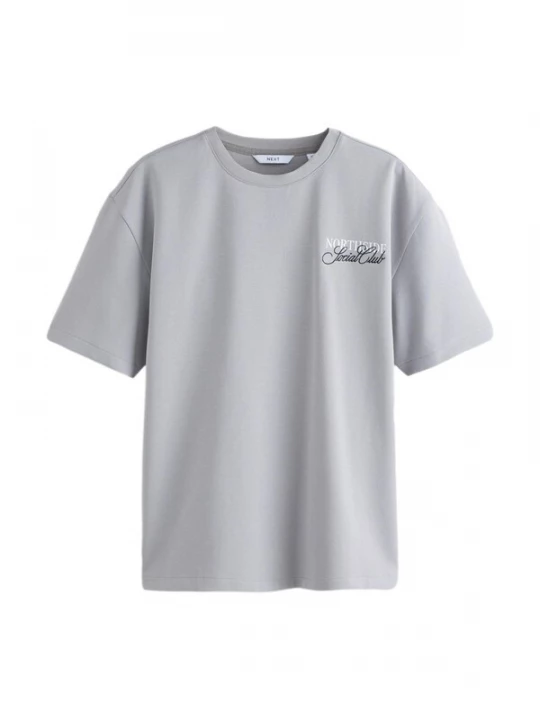 Foto van product Next Shirt grijs / zwart / wit