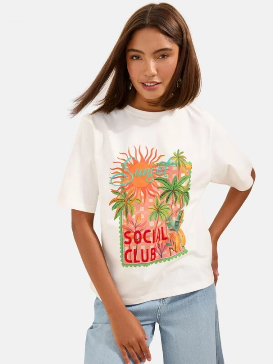 Foto van product Next Shirt groen / donkeroranje / rood / wit
