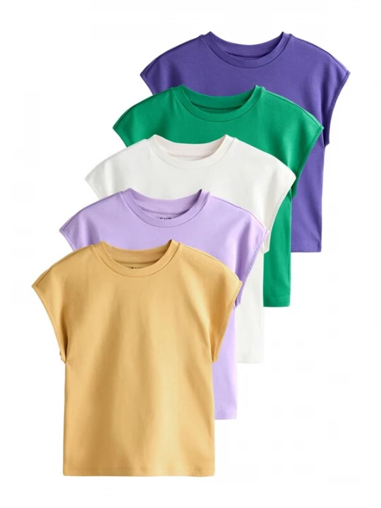 Foto van product Next Shirt groen / lavendel / donkerlila / oranje / wit