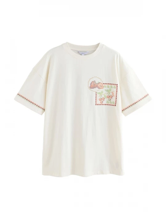 Foto van product Next Shirt groen / oranje / wit
