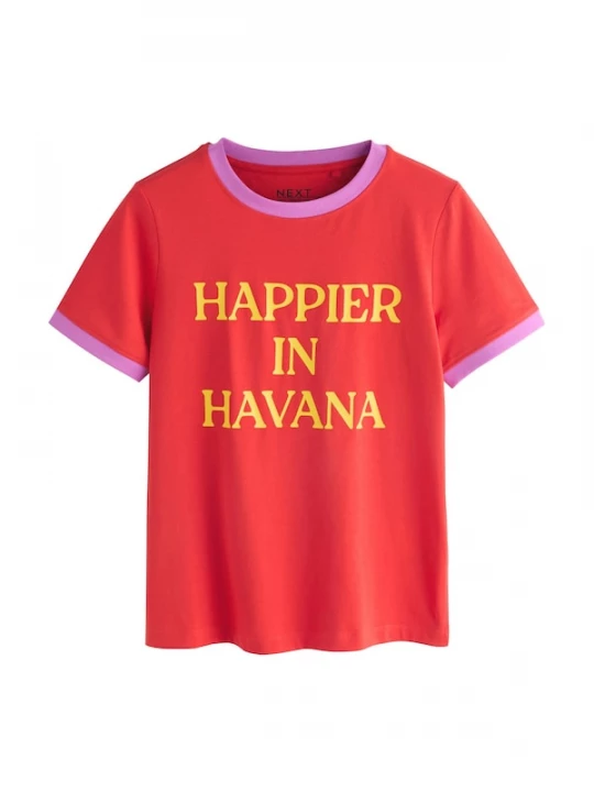 Foto van product Next Shirt 'Havana' geel / orchidee / rood