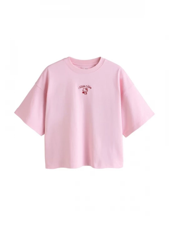 Foto van product Next Shirt 'Hello Kitty' donkeroranje / rosa / vuurrood
