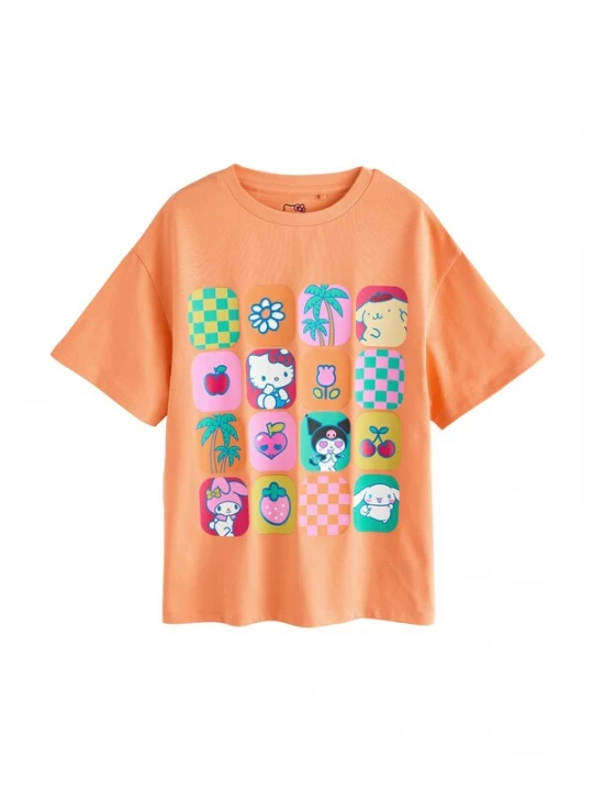 Foto van product Next Shirt 'Hello Kitty' riet / oranje / eosine / donkerroze