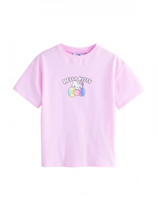 Foto van product Next Shirt 'Hello Kitty' royal blue / koningsblauw / lichtgeel / lichtroze / wit