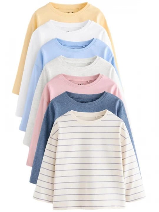 Foto van product Next Shirt hemelsblauw / geel / oudroze / wit