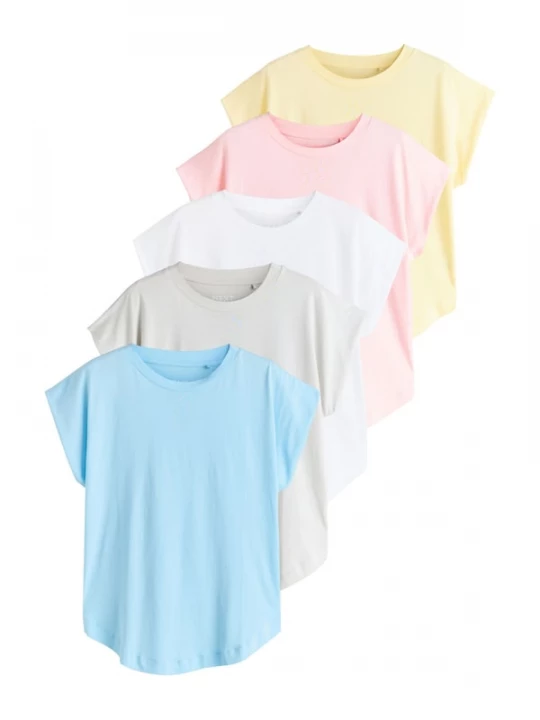 Foto van product Next Shirt hemelsblauw / lichtgeel / lichtgrijs / rosa / wit