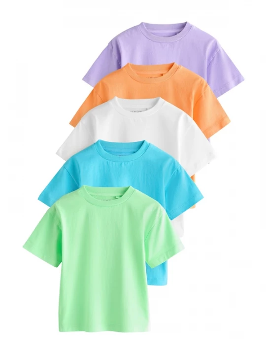 Foto van product Next Shirt hemelsblauw / lichtgroen / lila / oranje / wit
