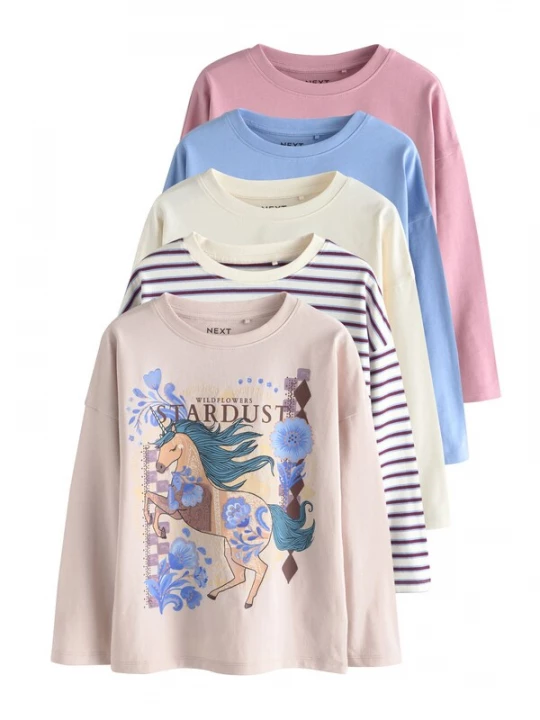 Foto van product Next Shirt ivoor / hemelsblauw / sering / mauve / wit