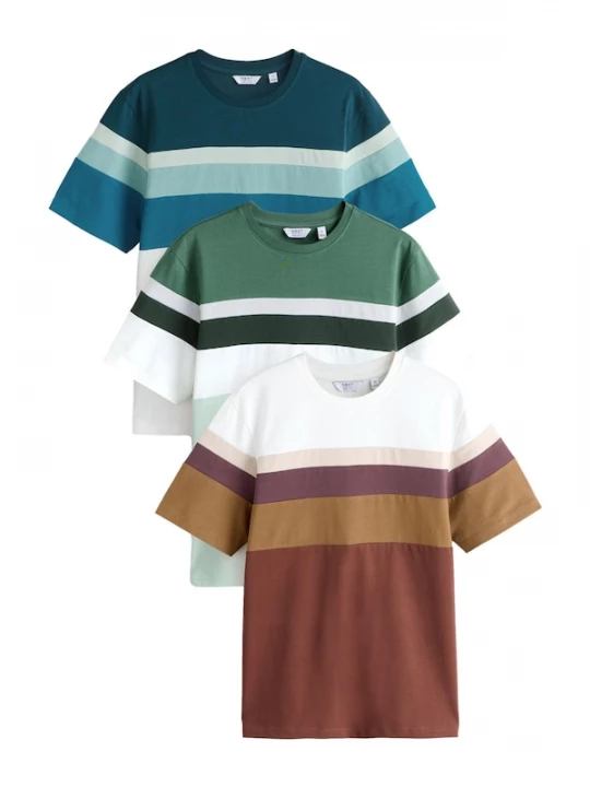 Foto van product Next Shirt ivoor / marine / roestbruin / spar