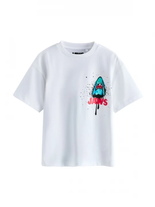Foto van product Next Shirt 'Jaws' lichtblauw / rood / zwart / wit