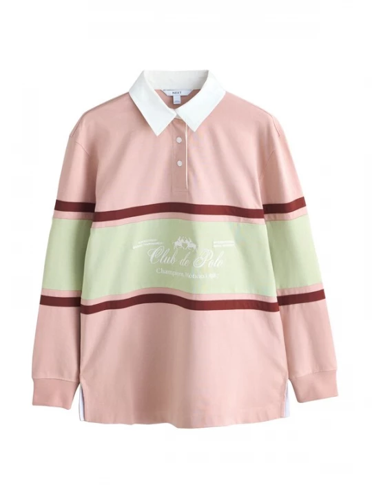Foto van product Next Shirt kaki / rosa / robijnrood / wit