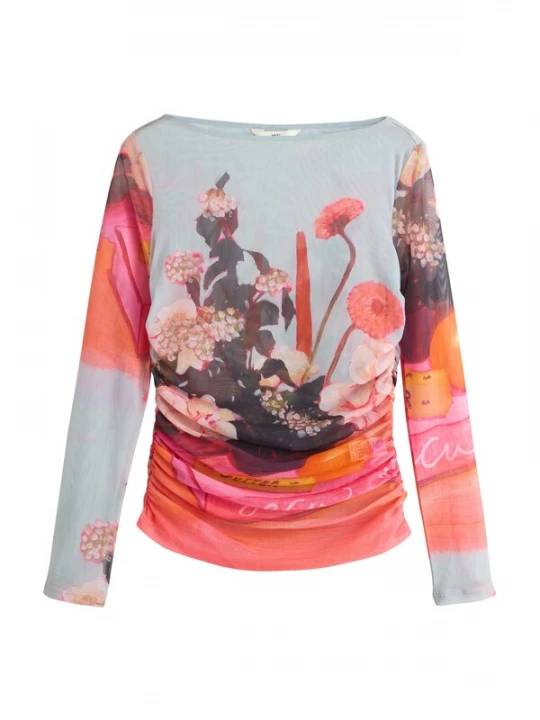 Foto van product Next Shirt 'Kew Collection' basaltgrijs / pink / rood / zwart