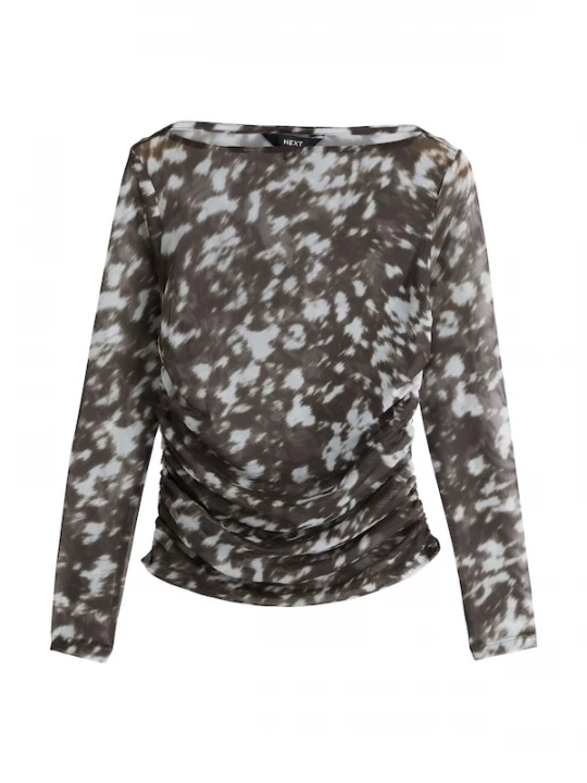 Foto van product Next Shirt 'Kew' donkerbruin / grijs