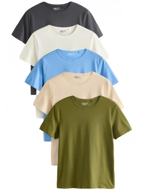 Foto van product Next Shirt lichtbeige / azuur / groen / wit