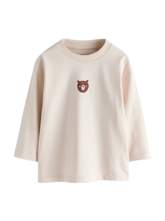 Foto van product Next Shirt lichtbeige / bruin / rosa / wit